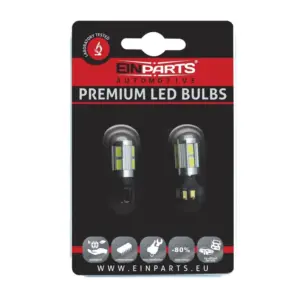 Einparts LED bulbs PW24W 6000 K 10× CREE XT-E, pair