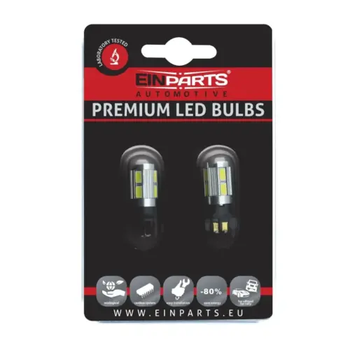 Einparts LED bulbs PW24W 6000 K 10× CREE XT-E, pair