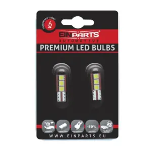 Einparts LED bulbs W5W CANbus 6000 K 3× SMD 5050, pair