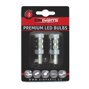 Einparts LED bulbs P21W 6000 K 10× CREE XT-E, pair