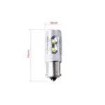 Einparts LED žarulje P21W 6000 K 10× CREE XT-E, par