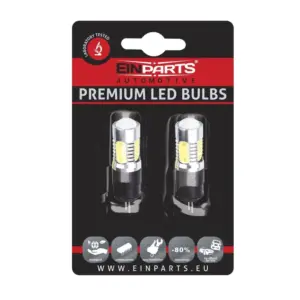 Einparts LED bulbs HP24W 6000 K 5× COB, pair