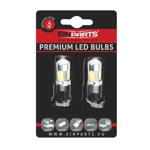 Einparts LED bulbs HP24W 6000 K 5× COB, pair