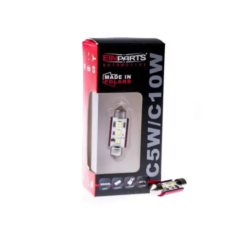 Einparts LED festoon bulb C10W CANbus 6000 K 3× Samsung SMD, 1 pc