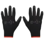Einparts latex-coated work gloves, size L/9, black, EN 388, pair