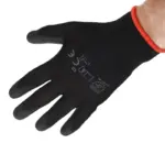 Einparts latex-coated work gloves, size XL/10, black, EN 388, pair