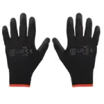 Einparts latex-coated work gloves, size XL/10, black, EN 388, pair