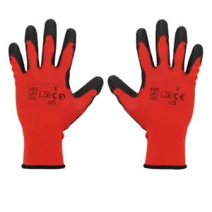 Einparts latex-coated work gloves, size M/8, red, EN 388, pair