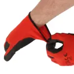 Einparts latex-coated work gloves, size M/8, red, EN 388, pair