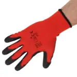 Einparts latex-coated work gloves, size L/9, red, EN 388, pair