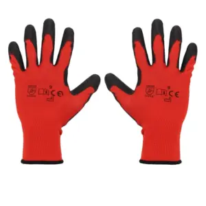 Einparts latex-coated work gloves, size L/9, red, EN 388, pair