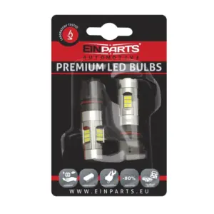 Einparts LED bulbs 6000 K 27× SMD 3030, pair