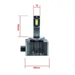 Einparts LED žarulje D-Series 12/24 V 6000 K 45 W 5000 lm CANbus, par