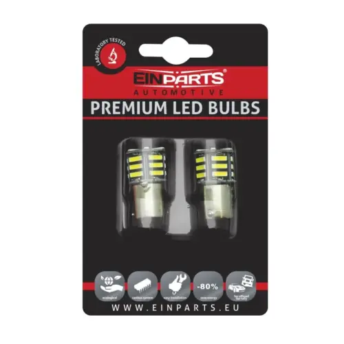 Einparts LED bulbs 6000 K 21× SMD 7020, pair