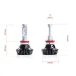 Einparts LED headlight bulbs Luxeon Z-ES 12/24 V 30 W 4000 lm CANbus, pair