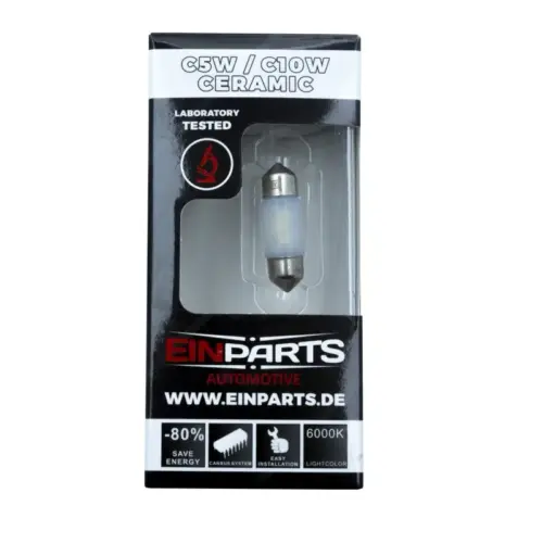 Einparts LED festoon bulb C10W CANbus 6000 K 6× SMD 2835, 1 pc