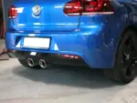 Bull-X 3" ECE exhaust system with valve for VW Golf 6 R 271 PS (without centre silencer)