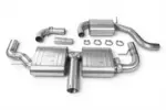 EGO-X 3" exhaust system for Audi TT 8J 160/211 PS FWD with ECE