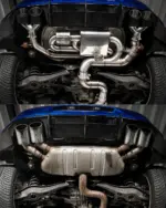 EGO-X 3.5" ECE exhaust system for VW Golf 7 R pre-facelift, 300 PS