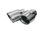 Bull-X Type 2 rolled-edge exhaust tips, 2x100 mm (A:64 mm) for Seat Leon Cupra