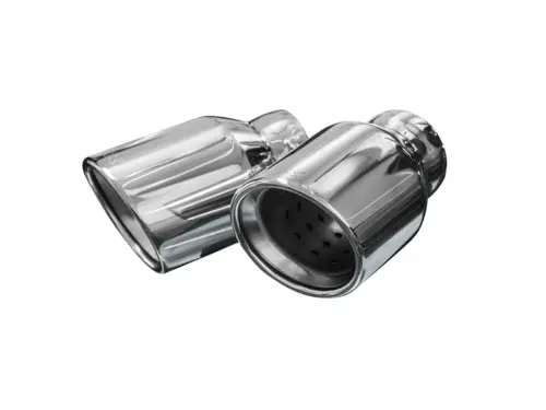 Bull-X exhaust tips type 2, beaded, 80–114 mm, stainless steel