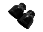 Bull-X type 1 sharp black exhaust tips 2x89 mm (A: 1x64 mm + 1x76 mm)