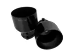 Bull-X type 1 sharp black exhaust tips 2x89 mm (A: 1x64 mm + 1x76 mm)