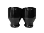 Bull-X type 1 sharp black exhaust tips 2x89 mm (A: 1x64 mm + 1x76 mm)