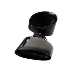 Bull-X oval black exhaust tips 170 × 110 mm, 64/76 mm connection