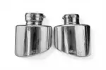 Bull-X Typ 23 oval exhaust tips, PVD polished, 170 × 112 × 200 mm, 2 × 76 mm
