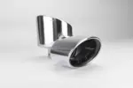 Bull-X Typ 23 oval exhaust tips, PVD polished, 170 × 112 × 200 mm, 2 × 76 mm