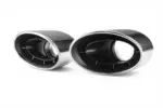 Bull-X Typ 23 oval exhaust tips, PVD polished, 170 × 112 × 200 mm, 2 × 76 mm