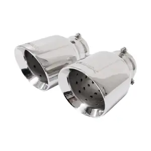 Bull-X Typ 5 CK-Style exhaust tips 2x101 mm (A: 64 mm) for SEAT Leon III (5F/5F1)