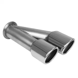 HG Motorsport exhaust tips 2x80 mm for Škoda Fabia I (6Y), VW Polo 9N