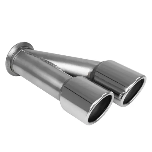 HG Motorsport exhaust tips 2x80 mm for Škoda Fabia I (6Y), VW Polo 9N