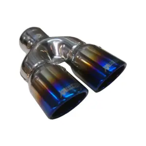 Bull-X Y-Style Type 16 rolled-edge titanium exhaust tips, 2x76 mm