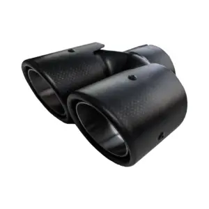Bull-X Y-Style Typ 21 Carbon straight exhaust tips 2x76 mm, 60 mm connection