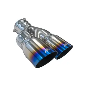 Bull-X Y-Style Type 17 straight sharp titanium exhaust tips 2x76 mm