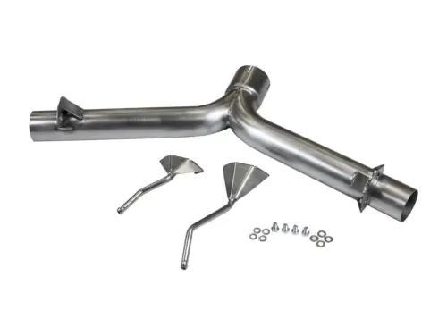Bull-X 3" Y-Style rear silencer replacement pipe for Golf V/VI 2.0 T(F)SI FWD