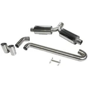 Bull-X 3" Y-Style ECE exhaust system, rear silencer for platform 1K 2.0 T(F)SI FWD