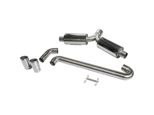 Bull-X 3" Y-Style ECE exhaust system, rear silencer for platform 1K 2.0 T(F)SI FWD