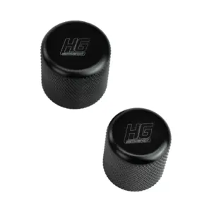 HG Motorsport engine part – black air conditioning cover set for R134a/R1234yf